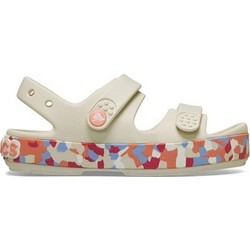 Crocs Crocband Cruiser Glow Παιδικά Παπούτσια Θαλάσσης για Κορίτσι Ανατομικά Μπεζ Κόκκινα 212527-2MK