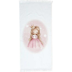 Borea Little Queen Παιδική Πετσέτα Θαλάσσης Εκρού 70x140cm