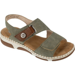 Rieker Γυναικεία Σανδάλια Suede Χακί 66280-52