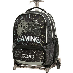 Polo Freely Gaming Σχολική Τσάντα Τρόλεϊ Δημοτικού Μαύρη 965055-8421