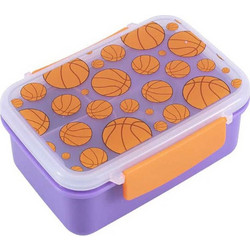 iDrink Basketball Πλαστικό Παιδικό Σετ Δοχείο Φαγητού Μωβ 650ml