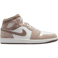 Jordan Air 1 Mid Ανδρικά Sneakers Μποτάκια Nude Εκρού DQ8426-003