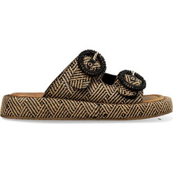 Envie Shoes Γυναικεία Σανδάλια Μαύρα Μπεζ E42-21194-34