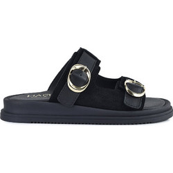 Harris Γυναικεία Σανδάλια Suede Μαύρα 386-1189