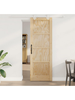 vidaXL Πόρτα Εσωτερική Συρόμενη Ξύλινη Φυσική 73.5x211cm 3445522