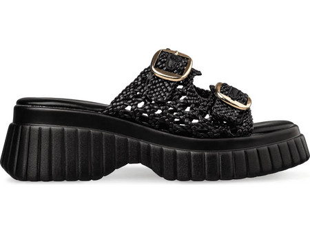 Envie Shoes Καλοκαιρινές Γυναικείες Πλατφόρμες Χαμηλές Μαύρες E96-23370-001
