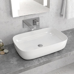 Karag LT 2143-P Επικαθήμενος Νιπτήρας Μπάνιου Πορσελάνης 60x39x14.5cm Λευκός