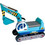 Tradesor Εκσκαφέας Περπατούρα Ride On Αυτοκινητάκι Blue 36m+ QX-3319