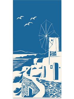 Nef-Nef My Island Πετσέτα Θαλάσσης Μπλε 80x160cm 039987