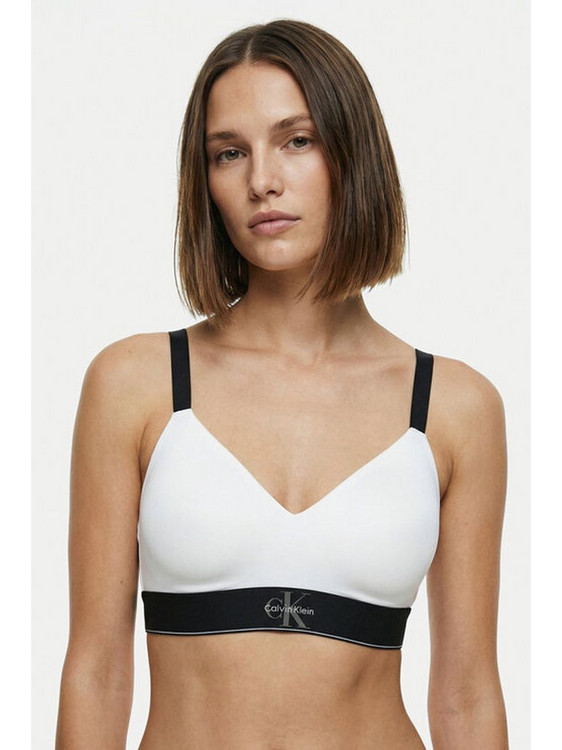 Calvin Klein Μπουστάκι με Ελαφριά Ενίσχυση χωρίς Μπανέλα Εκρού LV00QF8877-YBR