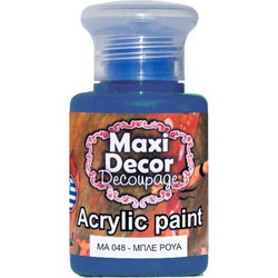Maxi Decor 048 Royal Blue Ακρυλικό Χρώμα Ζωγραφικής 60ml