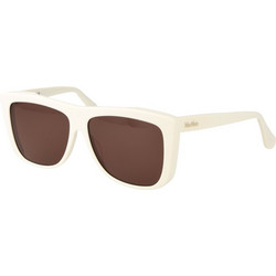 Max Mara MM0066 21E Γυναικεία Γυαλιά Ηλίου Τετράγωνα Κοκάλινα Λευκά με Καφέ Φακό