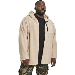 Urban Classics Ανδρική Ζακέτα Fleece με Κουκούλα και Φερμουάρ Μπεζ TB3121-00806