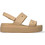 Crocs Brooklyn 4U Ανατομικές Καλοκαιρινές Γυναικείες Πλατφόρμες Χαμηλές Μπεζ 210676-160