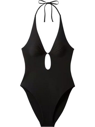 Calvin Klein Ολόσωμο Μαγιό Μαύρο LV00Q61126-UB1