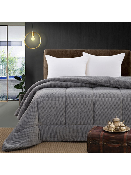 Cosmin Κουβερτοπάπλωμα Υπέρδιπλο 220x240 Knit Grey 4000162