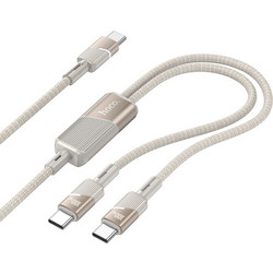 Hoco U139 Braided USB-C to USB-C 100W 1.2m Gold