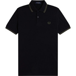 Fred Perry Ανδρική Μπλούζα Polo Κοντομάνικη Μαύρη M3600-T44