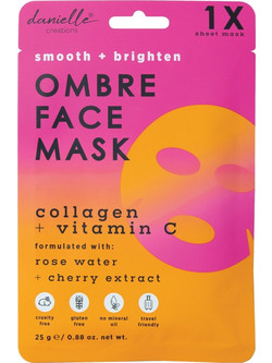 Danielle Ombre Collagen & Vitamin C Sheet Μάσκα Προσώπου για Ενυδάτωση με Κολλαγόνο 1τμχ
