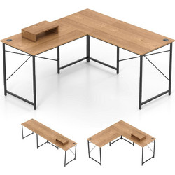 Costway Γωνιακό Επαγγελματικό Γραφείο 150x150x74.5cm CB10791NA