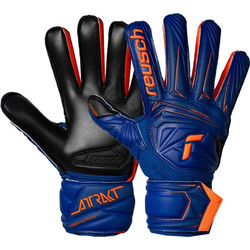 Reusch Attrakt Infinity Finger Support Παιδικά Γάντια Τερματοφύλακα με Προστατευτικά Μπλε Μαύρα 5672710-4127