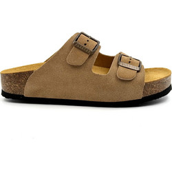 Plakton Γυναικεία Σανδάλια Suede Ανατομικά Μπεζ Ταμπά 340010-FANGO