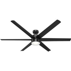 Hunter Solaria Black Ανεμιστήρας Οροφής 153cm 21W με Φως Μαύρος