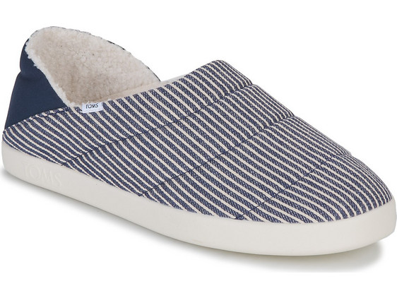 Toms EZRA Χειμερινές Ανδρικές Παντόφλες Κλειστές με Γούνα Navy Μπλε 10018751