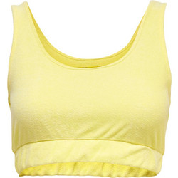 Only Γυναικείο Καλοκαιρινό Crop Top Βαμβακερό Κίτρινο 15258012