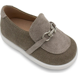 Gorgino Βαπτιστικά Loafers για Αγόρι Υφασμάτινα Ανατομικά Γκρι 3185