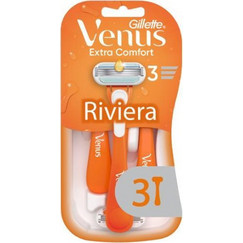Gillette Venus Extra Comfort Revier Γυναικείο Ξυραφάκι μιας Χρήσης με 3 Λεπίδες & Λιπαντική Ταινία 3τμχ