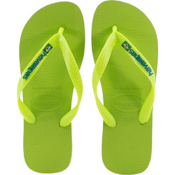 Havaianas Brasil Logo Ανδρικές Σαγιονάρες Αντιολισθητικές Lime 4149370