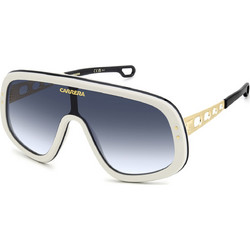 Carrera FLAGLAB17B4E Γυναικεία Γυαλιά Ηλίου Μάσκα Χρυσό Άσπρο με Μαύρο Φακό