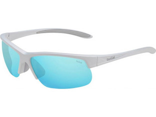 Bolle 12515 Γυαλιά Ηλίου Ορθογώνια Κοκάλινα Λευκά με Μπλε Φακό