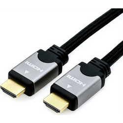 Roline Καλώδιο HDMI Male to HDMI Male 2m Black Silver 11.04.5851