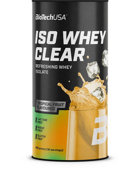 Biotech USA ISO Whey Zero Clear Tropical Fruit Πρωτεΐνη Ορού Γάλακτος Γράμμωσης Χωρίς Λακτόζη & Γλουτένη 400gr