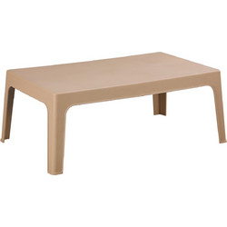 HomeMarkt Sleek Ορθογώνιο Τραπέζι Κήπου Πολυπροπυλενίου Εκρού 105x64x40cm HM6367.03