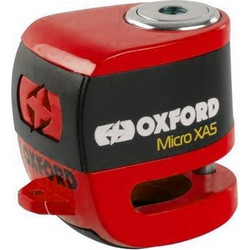 Oxford Quartz XA5 Κλειδαριά Δισκόφρενου Μηχανής 5.5mm με Συναγερμό Κόκκινη