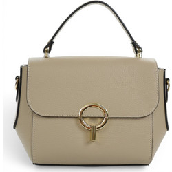 Passaggio Leather Γυναικεία Τσάντα Χειρός Δερμάτινη Εκρού 5049-KR-05