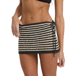 Billabong Laura Γυναικεία Φούστα Παραλίας Κοντή Κροσέ Μαύρη Μπεζ 24O604501-BSD