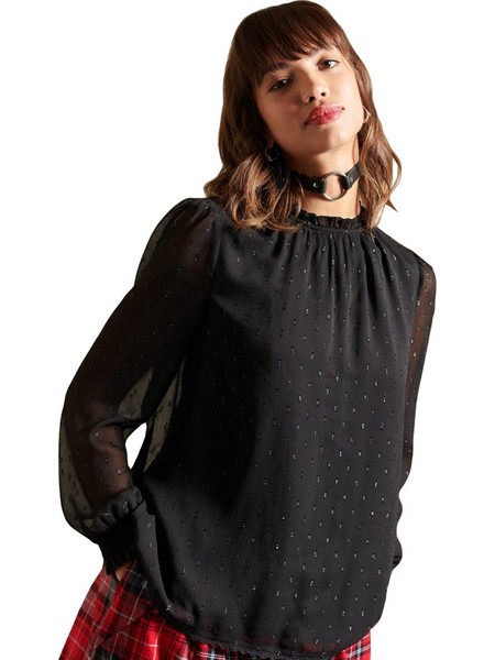 Superdry Γυναικείο Χειμερινό Top Μαύρο W6011197A-02A