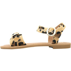 MTNG Γυναικεία Σανδάλια Suede Μπεζ Μαύρα 55898-C59876
