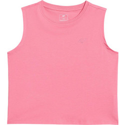 4F Παιδικό Crop Top Αμάνικο Ροζ 4FJWSS26TSLEF266-54S