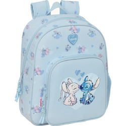 Safta Stitch Σχολική Τσάντα Πλάτης Νηπιαγωγείου Γαλάζια 612602006