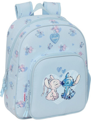 Safta Stitch Σχολική Τσάντα Πλάτης Νηπιαγωγείου Γαλάζια 612602006