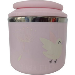 Abo Make a Wish Little Bird Ανοξείδωτο Παιδικό Δοχείο Φαγητού Ισοθερμικό Ροζ 660ml