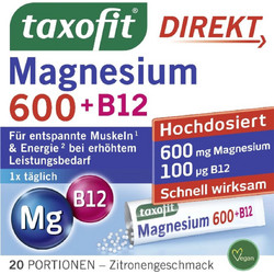 Taxofit Magnesium 600 & B12 Lemon 20gr