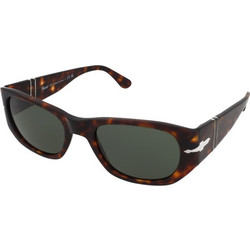Persol PO3307/S 24/31 Ανδρικά Γυαλιά Ηλίου Ορθογώνια Κοκάλινα Ταρταρούγα με Πράσινο Φακό
