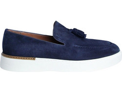 Boss Shoes Ανδρικά Μοκασίνια Loafers Καστόρινα Navy Μπλε D7865