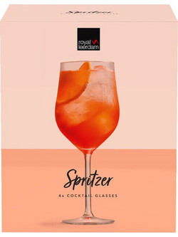 Royal Σετ Ποτήρια Κοκτέιλ Γυάλινα Κολωνάτα Leerdam Spritzer Cocktails 600ml 4τμχ 1001525